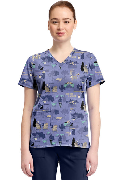 Dog Is Good Tooniforms Licensed V Neck Scrub Top TF796 OGTU - Scrubs Select