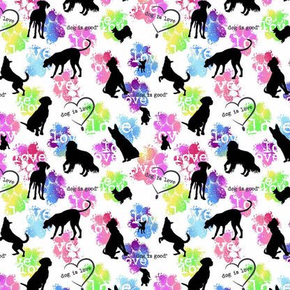 Dog Is Love Cherokee Licensed V Neck Scrub Top TF796 OGIL - Scrubs Select