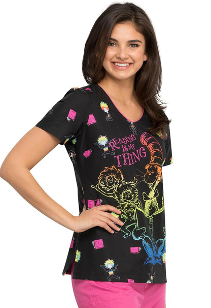 Dr. Seuss Tooniforms Licensed V Neck Scrub Top TF626 SERI - Scrubs Select