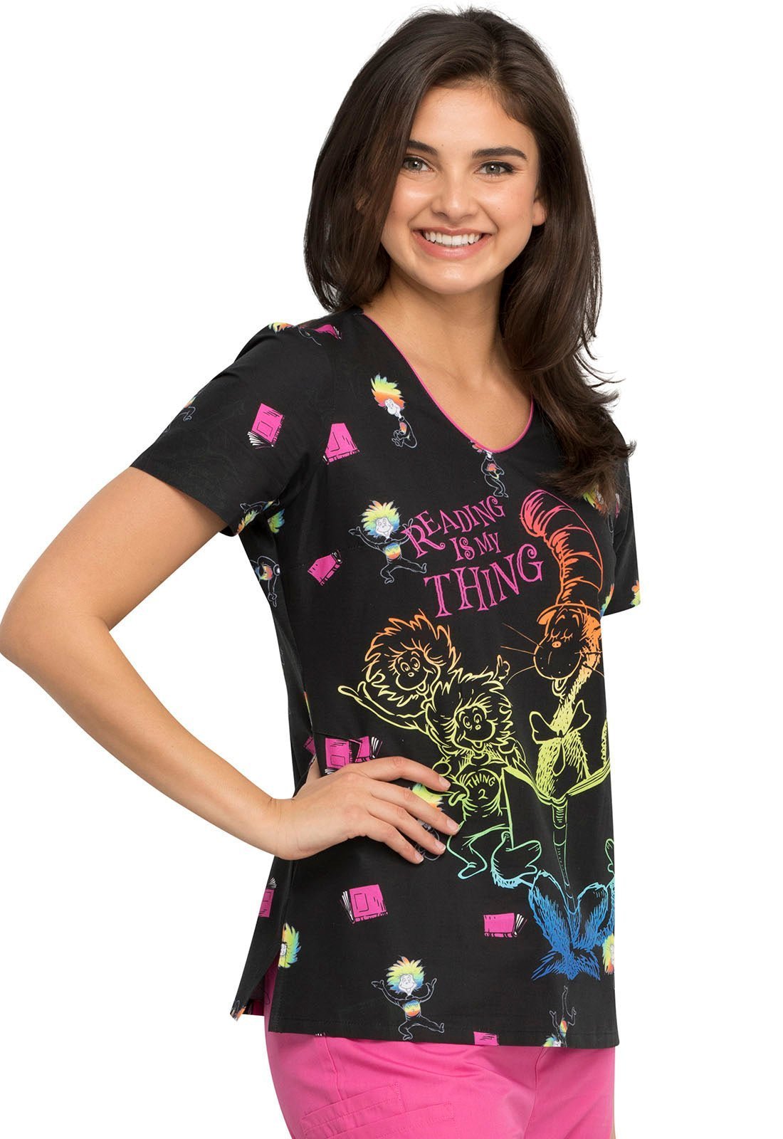 Dr. Seuss Tooniforms Licensed V Neck Scrub Top TF626 SERI - Scrubs Select