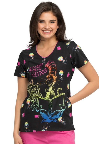 Dr. Seuss Tooniforms Licensed V Neck Scrub Top TF626 SERI - Scrubs Select