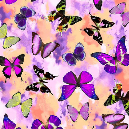 Dreamy Butterfly Med Couture Print V Neck Scrub Top MC00041 DRPT - Scrubs Select