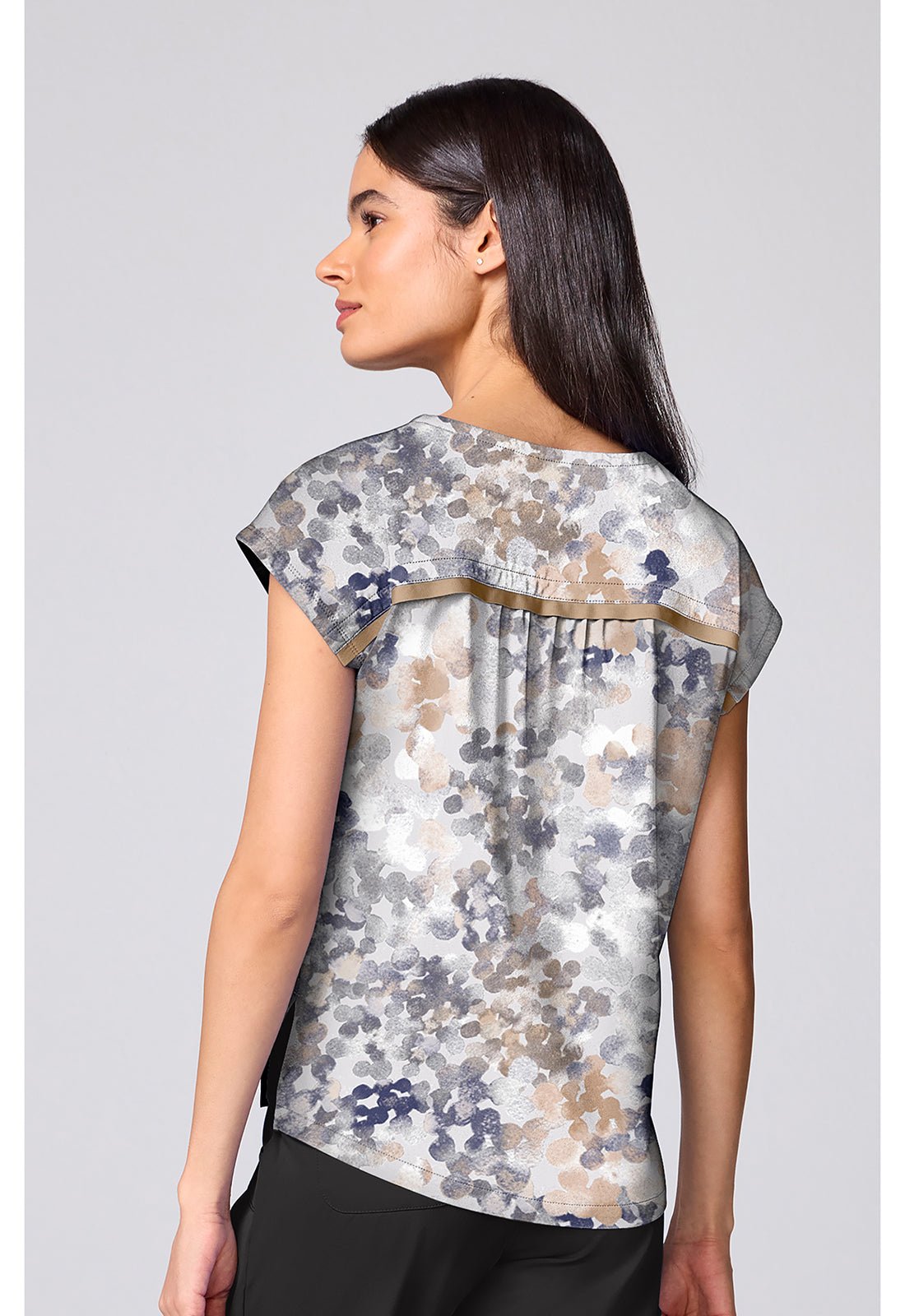 Drops Of Dew Healing Hands Print Scrub V Neck Top HH00020 DRPD - Scrubs Select