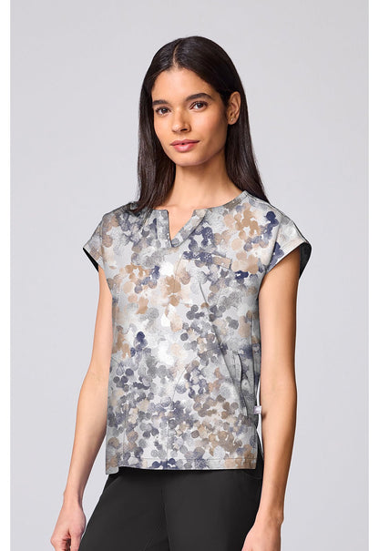 Drops Of Dew Healing Hands Print Scrub V Neck Top HH00020 DRPD - Scrubs Select