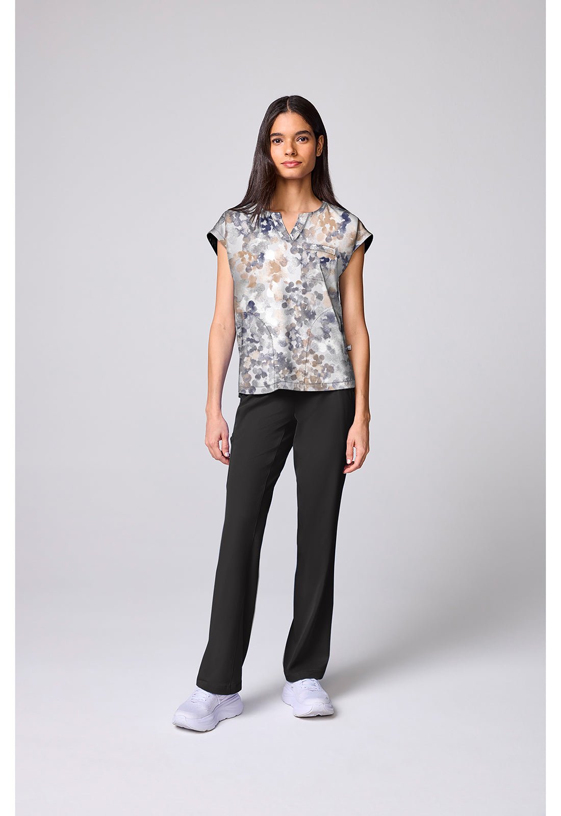 Drops Of Dew Healing Hands Print Scrub V Neck Top HH00020 DRPD - Scrubs Select