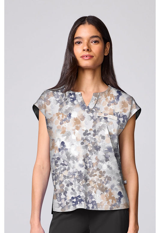 Drops Of Dew Healing Hands Print Scrub V Neck Top HH00020 DRPD - Scrubs Select