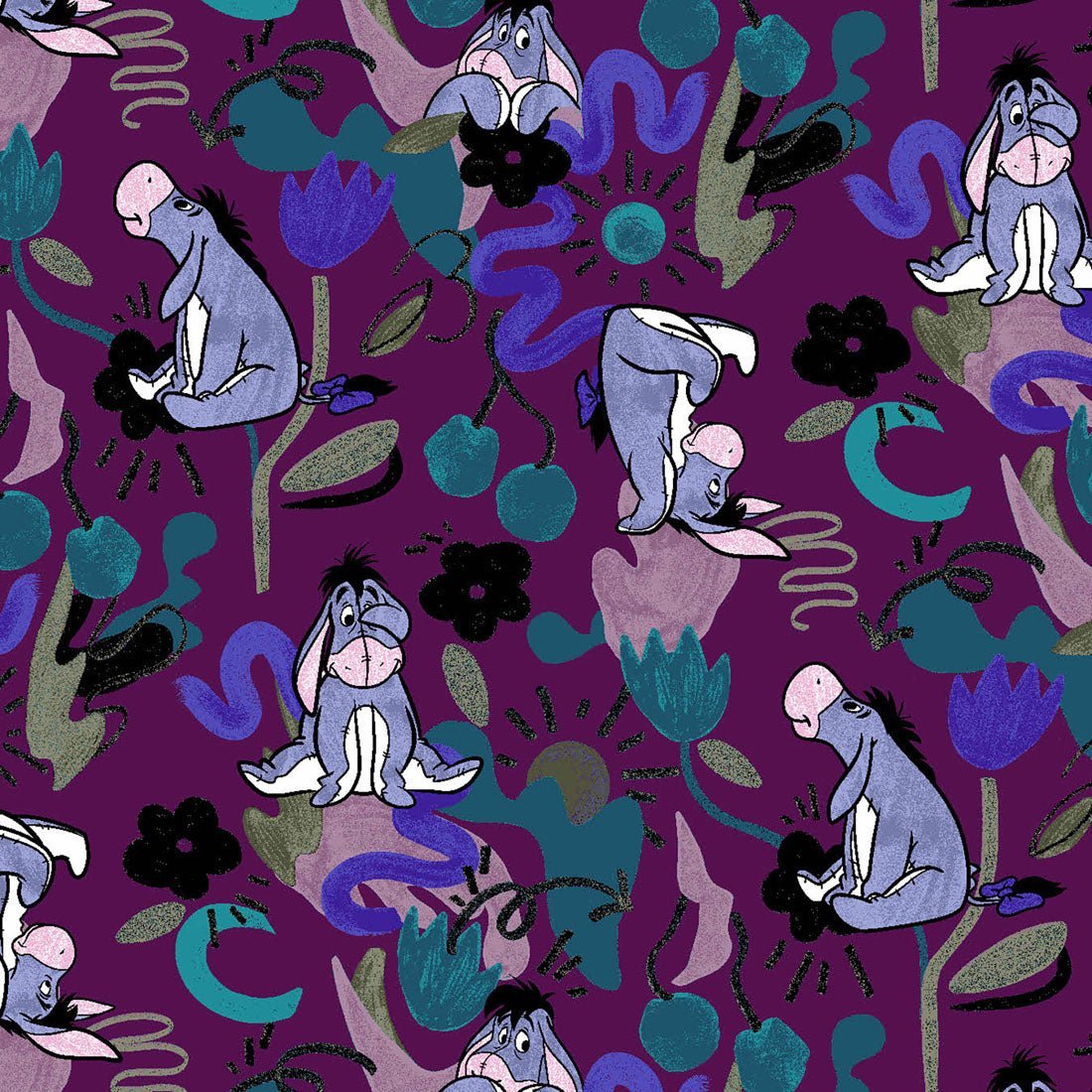 Eeyore Cherokee Tooniforms Disney Winnie The Pooh V Neck Scrub Top TF614 PHLD - Scrubs Select