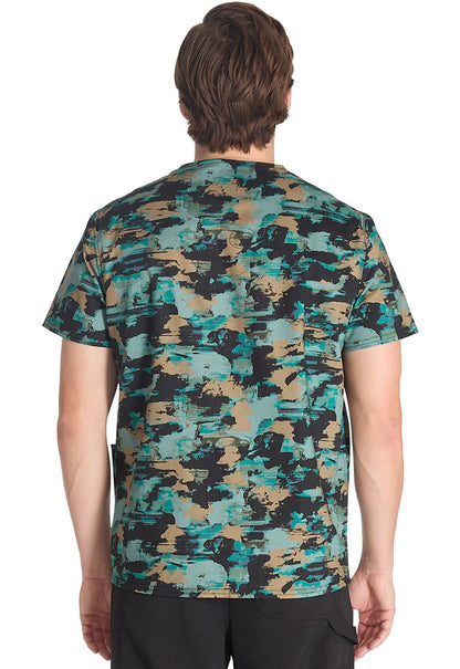 Extreme Camo Breeze Dickies Print Men's V Neck Scrub Top DK668 EXCB - Scrubs Select