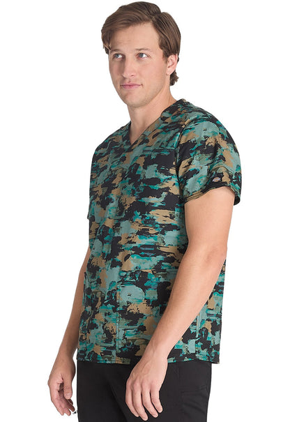 Extreme Camo Breeze Dickies Print Men's V Neck Scrub Top DK668 EXCB - Scrubs Select