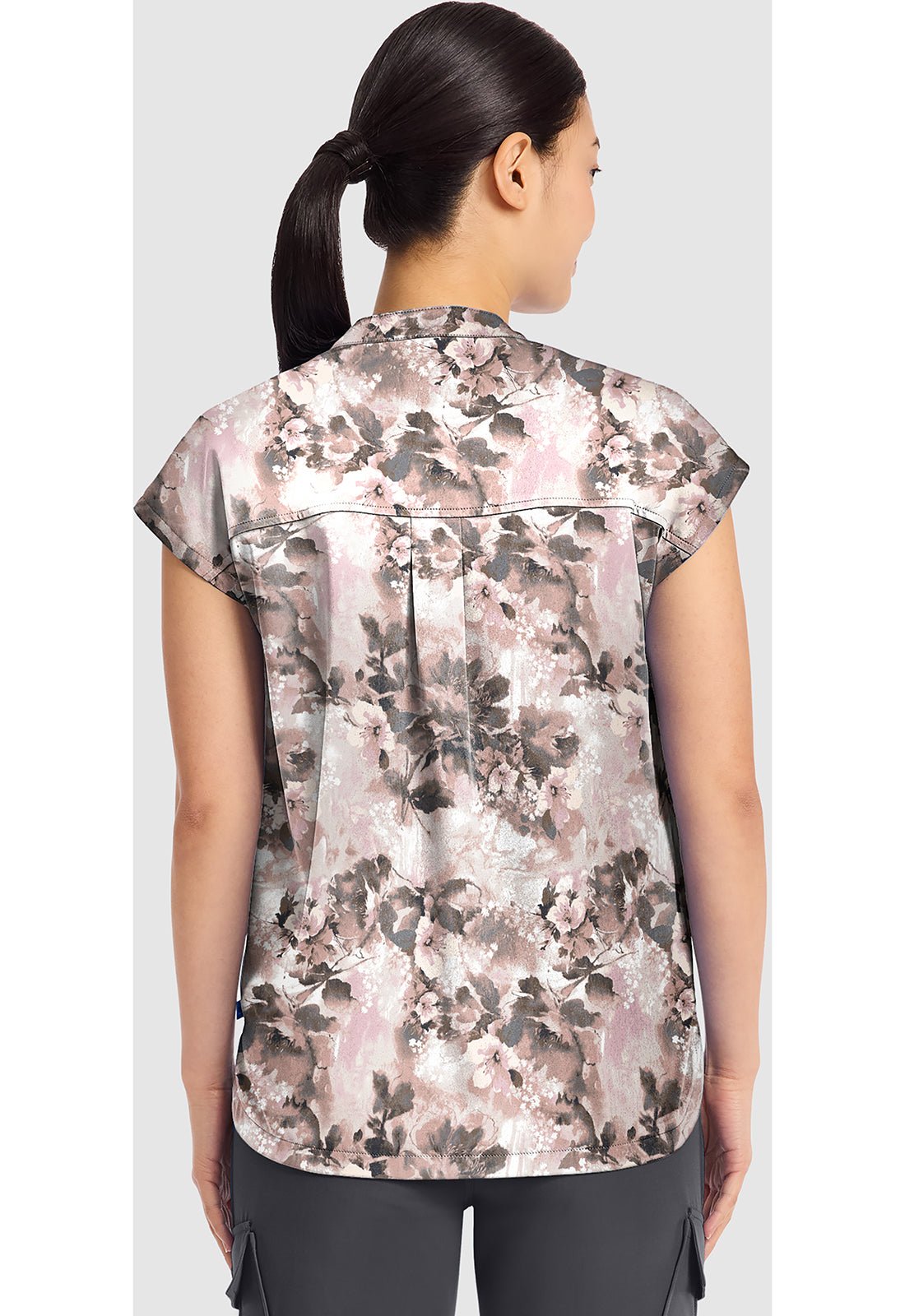 Faded Fleur Healing Hands Journey Print Scrub V Neck Top HH912 FDFE - Scrubs Select