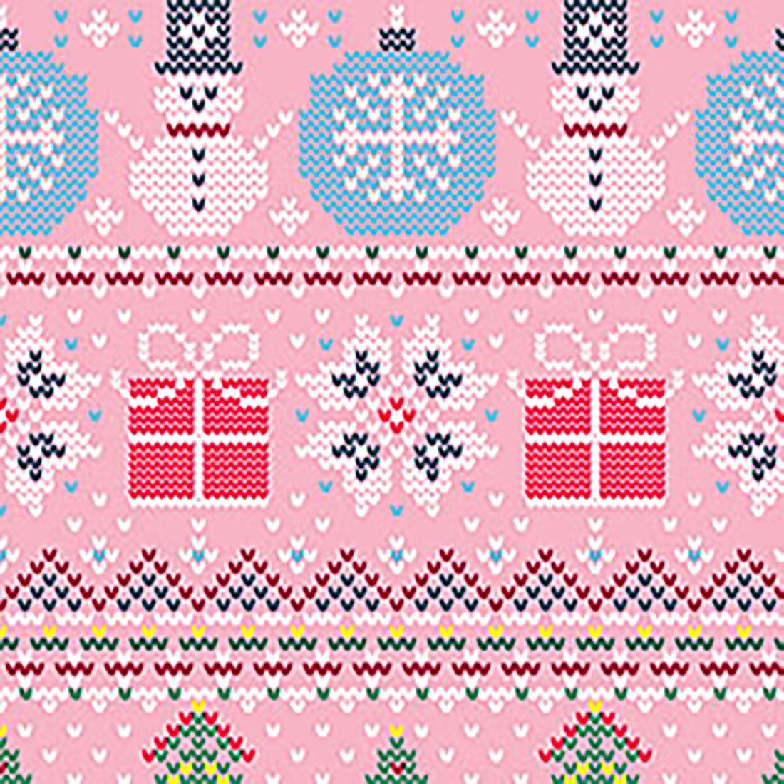 Festive Fair Isle Cherokee Christmas Print V Neck Scrub Top CK857 FSFI - Scrubs Select