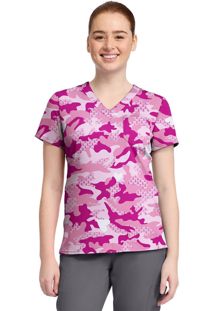 Fierce Fighter Med Couture Print V Neck Scrub Top MC632 FCFY - Scrubs Select
