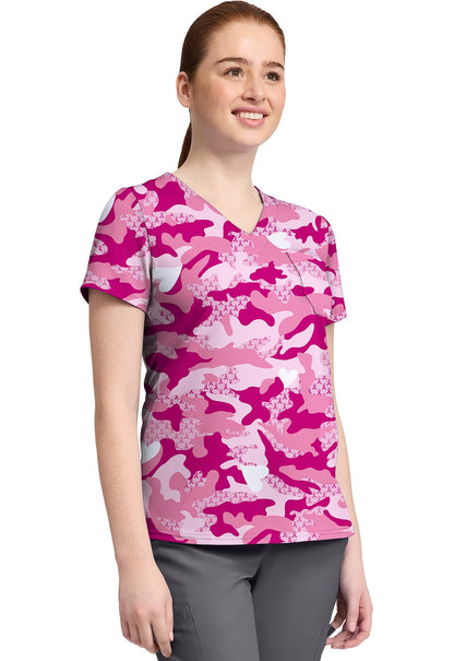 Fierce Fighter Med Couture Print V Neck Scrub Top MC632 FCFY - Scrubs Select