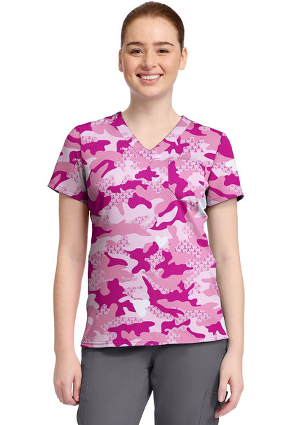Fierce Fighter Med Couture Print V Neck Scrub Top MC632 FCFY - Scrubs Select