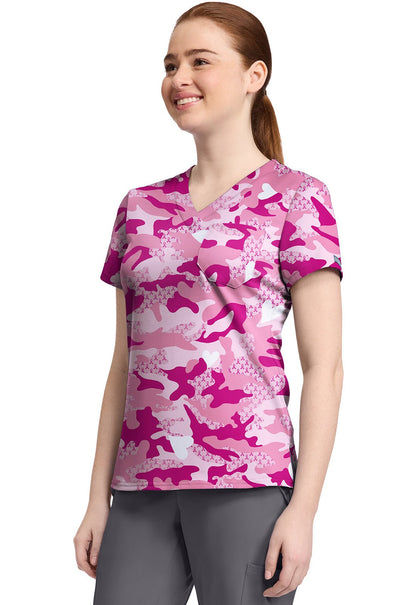 Fierce Fighter Med Couture Print V Neck Scrub Top MC632 FCFY - Scrubs Select