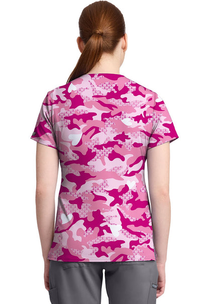 Fierce Fighter Med Couture Print V Neck Scrub Top MC632 FCFY - Scrubs Select