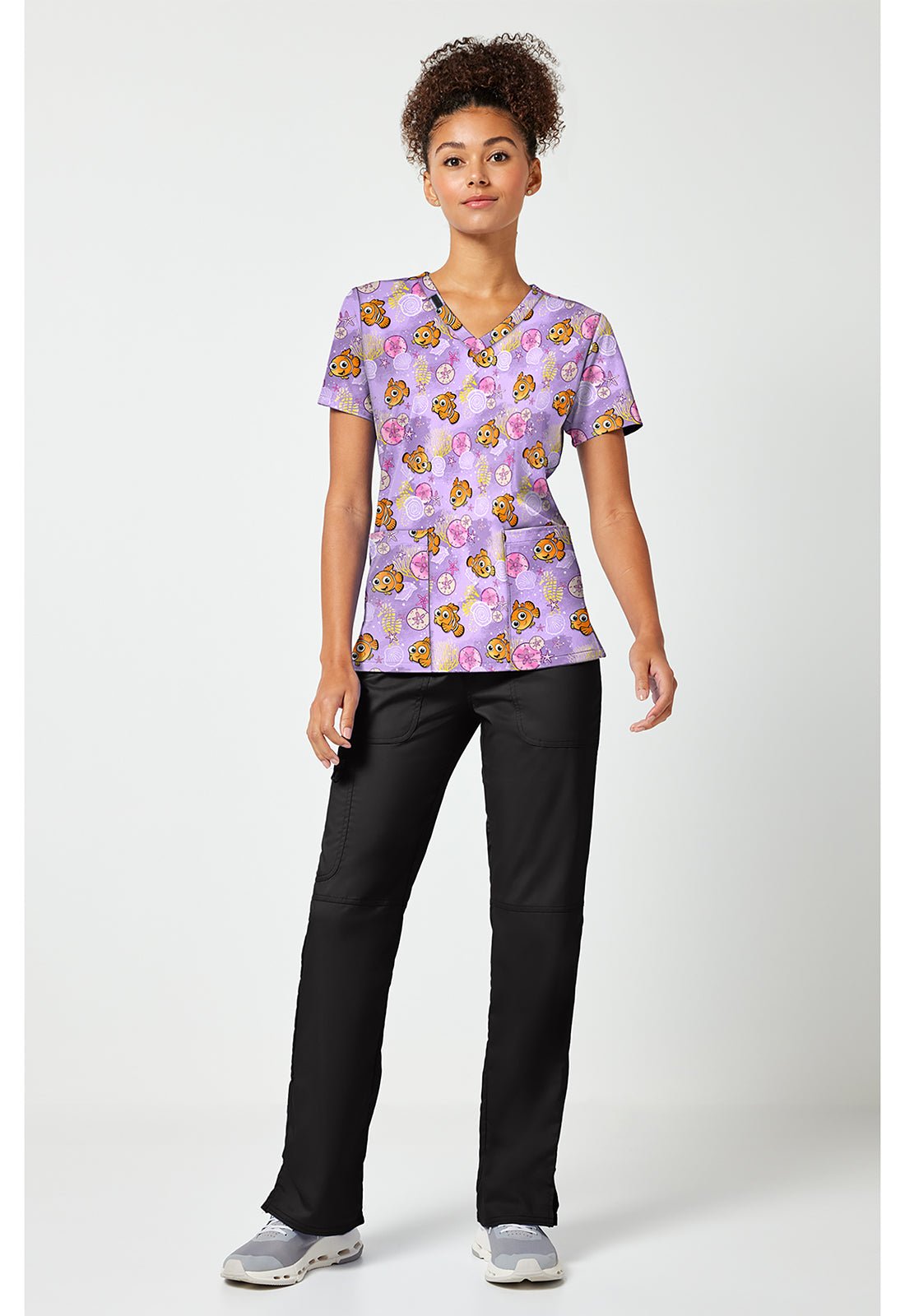 Finding Nemo Tooniforms Licensed Disney V Neck Scrub Top TF796 FNTC - Scrubs Select