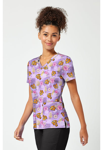 Finding Nemo Tooniforms Licensed Disney V Neck Scrub Top TF796 FNTC - Scrubs Select