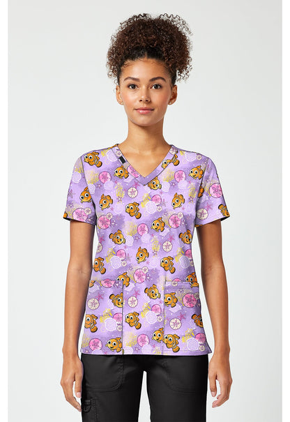 Finding Nemo Tooniforms Licensed Disney V Neck Scrub Top TF796 FNTC - Scrubs Select
