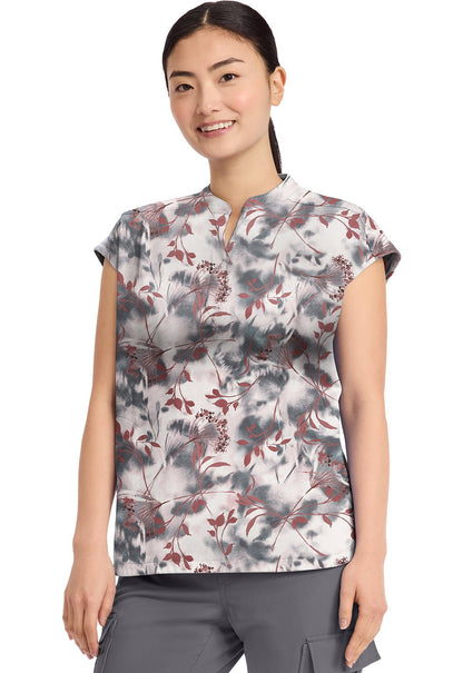 Floating Botanical Healing Hands Journey Print Scrub V Neck Top HH912 FLAB - Scrubs Select