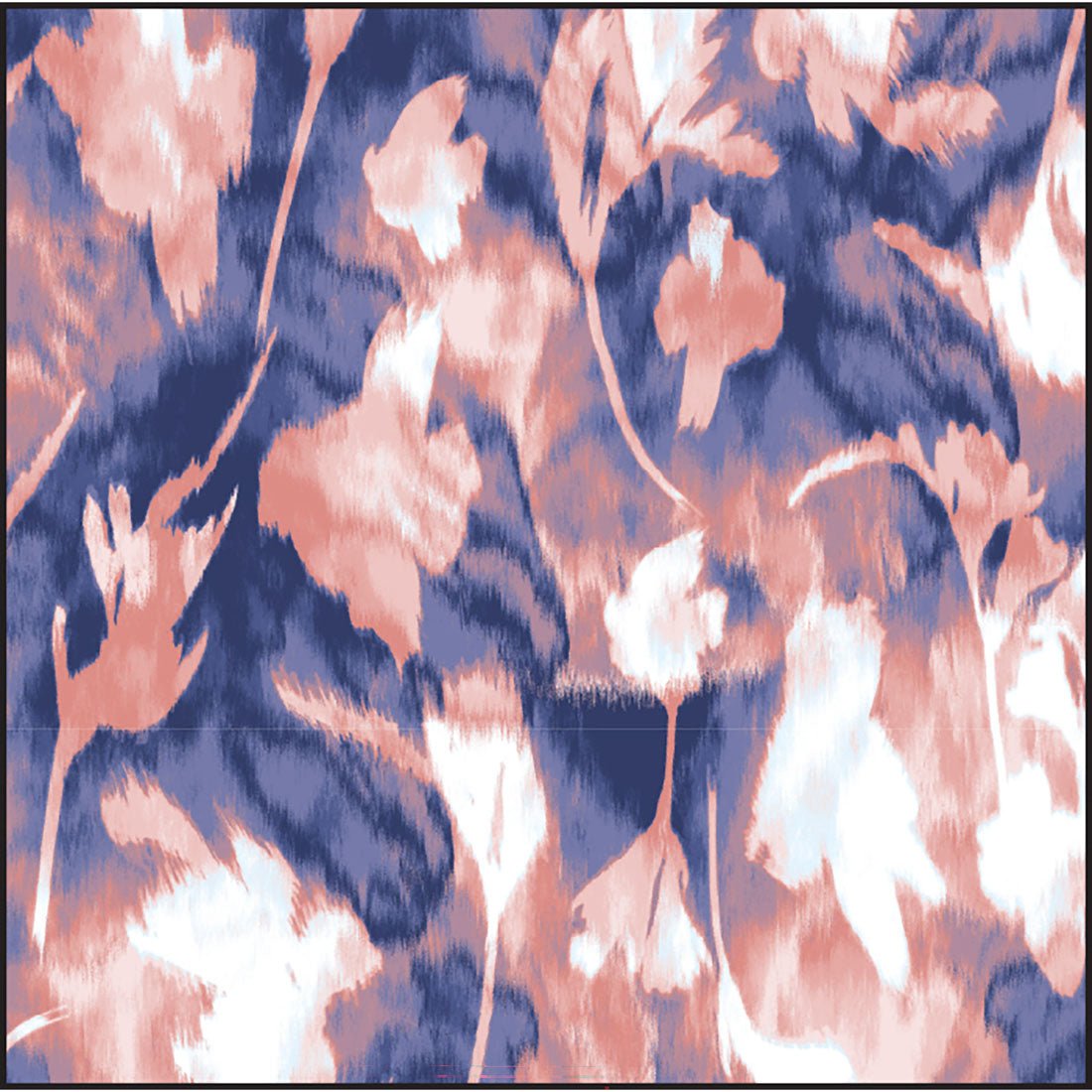 Floral Blur Healing Hands Amanda Print Scrub V Neck Top HH910 FRBU - Scrubs Select