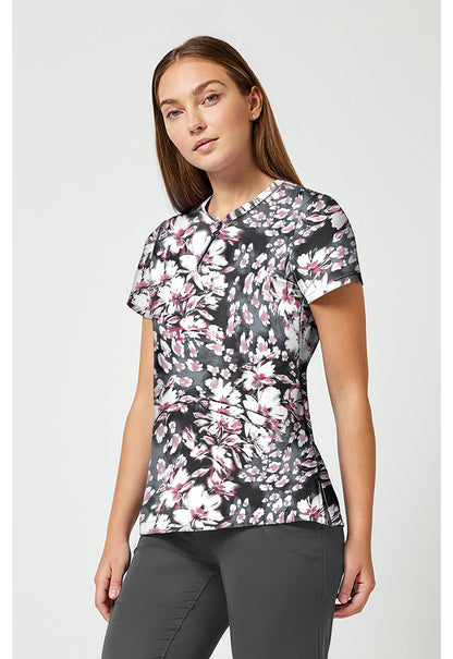 Floral Whimsy Healing Hands Ivy Print Scrub V Neck Top HH911 FRWH - Scrubs Select
