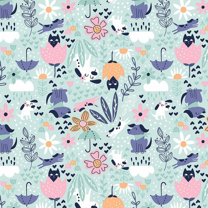 Garden Buddies Med Couture Print V Neck Scrub Top MC8564 GRBM - Scrubs Select