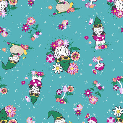 Gnomes At Home Cherokee Print V - Neck Scrub Top CK856 GNHM - Scrubs Select