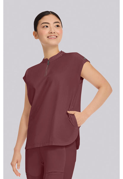 Healing Hands 360 Scrubs Sandy Mandarin Collar Top 2286 - Scrubs Select