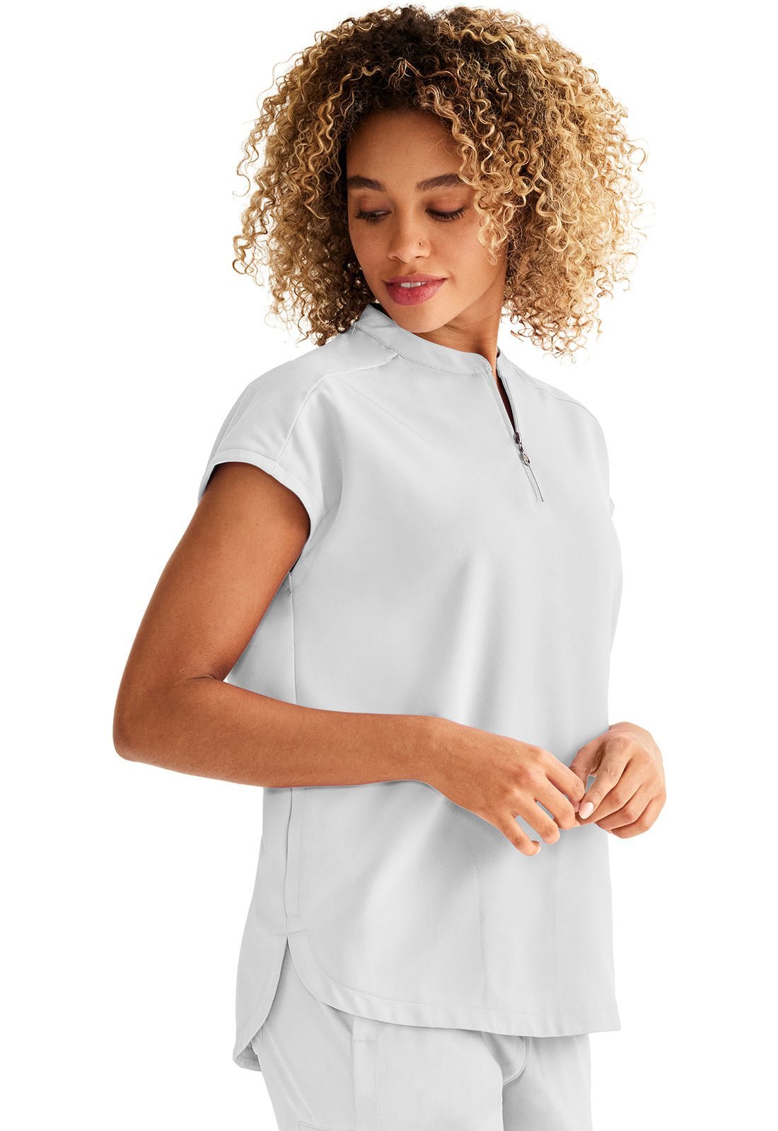 Healing Hands 360 Scrubs Sandy Mandarin Collar Top 2286 - Scrubs Select