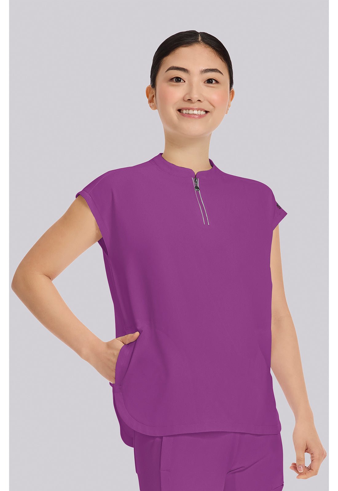 Healing Hands 360 Scrubs Sandy Mandarin Collar Top 2286 - Scrubs Select