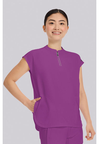 Healing Hands 360 Scrubs Sandy Mandarin Collar Top 2286 - Scrubs Select