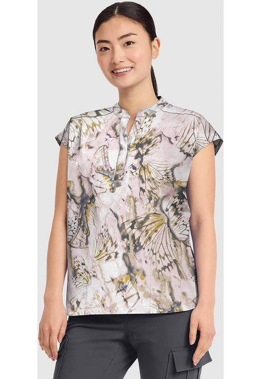 Healing Hands Butterfly Effect Print Scrub Top HH912 BFEF - Scrubs Select