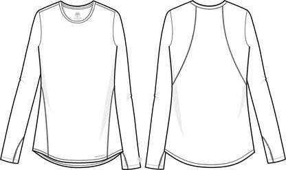 Healing Hands Knits Scrubs Mackenzie Long Sleeve Knit Tee Underscrubs 5051 - Scrubs Select