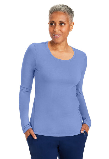 Healing Hands Knits Scrubs Mackenzie Long Sleeve Knit Tee Underscrubs 5051 - Scrubs Select