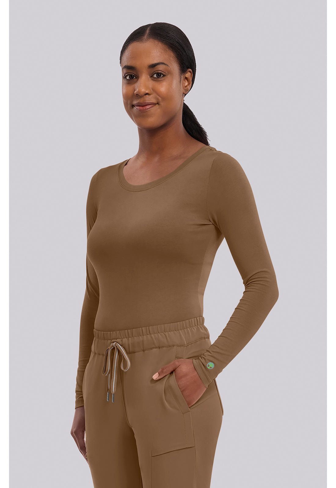Healing Hands Knits Scrubs Melissa Long Sleeve Knit Tee Underscrubs 5047 - Scrubs Select