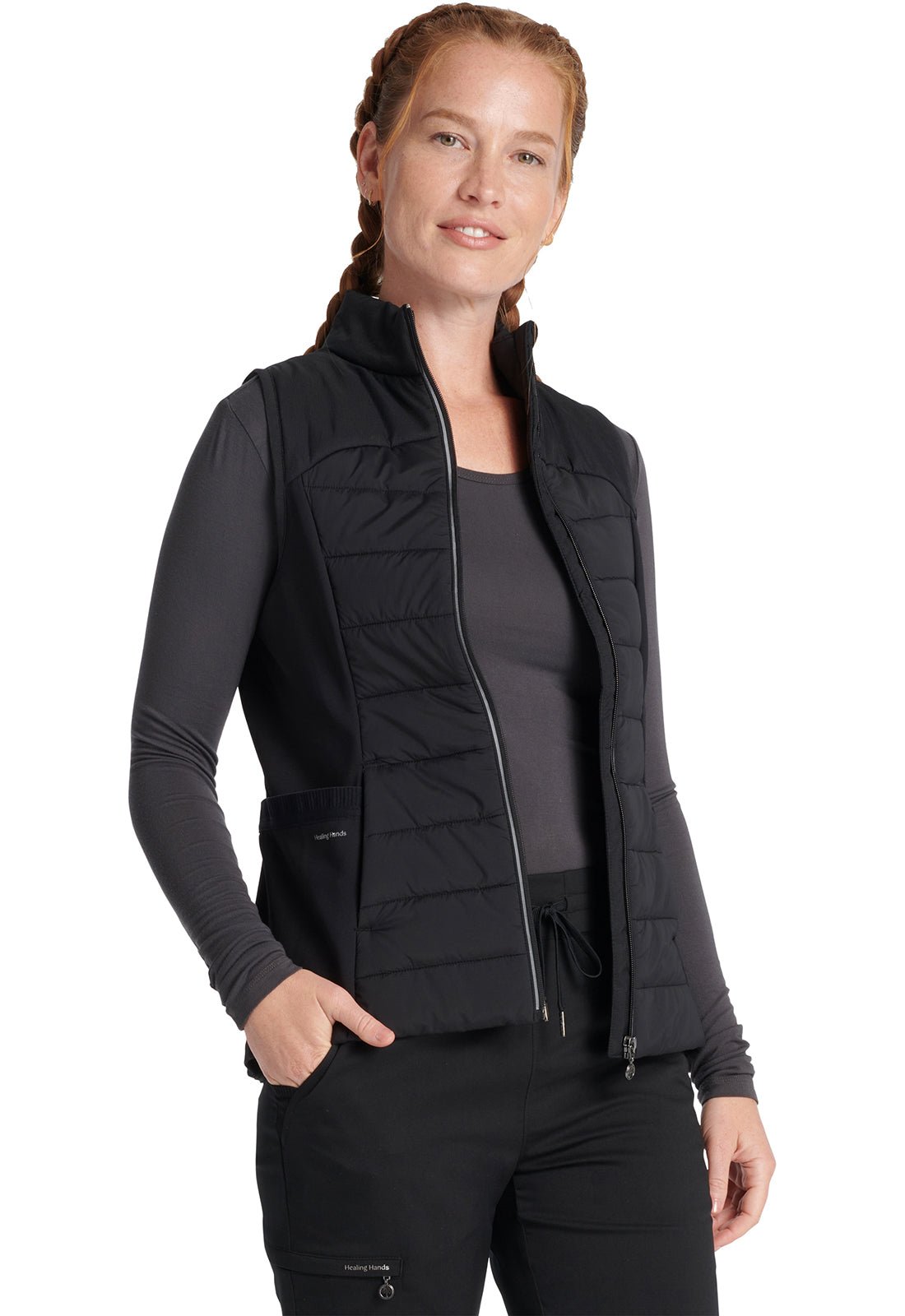 Healing Hands Lifestyle Scrubs Khloe Quilted Vest HH500F - Scrubs Select