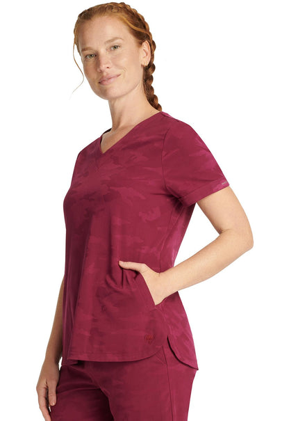 Healing Hands Purple Label Camo Scrubs Joy V Neck Top 2353 - Scrubs Select