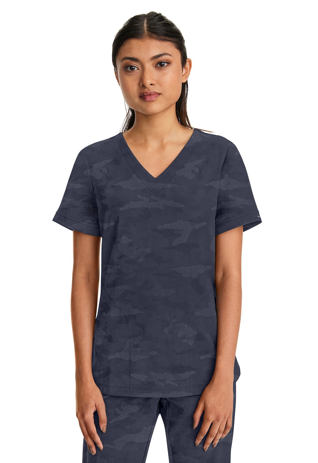 Healing Hands Purple Label Camo Scrubs Joy V Neck Top 2353 - Scrubs Select