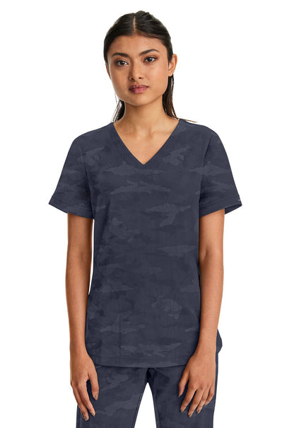 Healing Hands Purple Label Camo Scrubs Joy V Neck Top 2353 - Scrubs Select