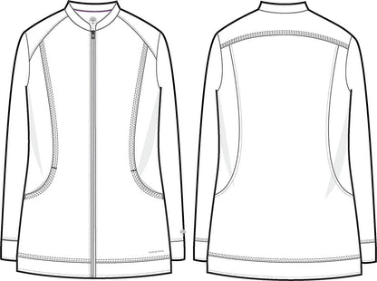 Healing Hands Purple Label Dakota Scrub Jacket 5038 Heather Grey - Scrubs Select