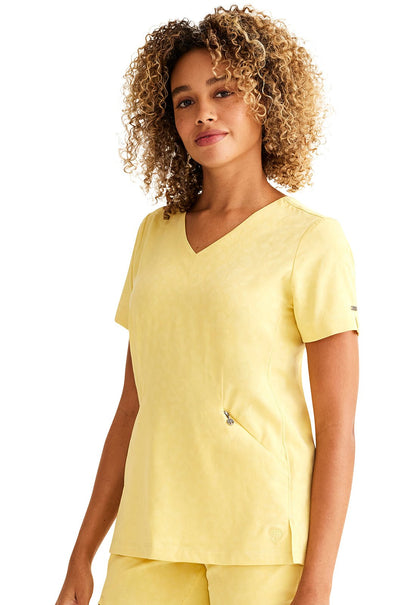 Healing Hands Purple Label Jolie V Neck Scrub Top HH601 Marigold - Scrubs Select