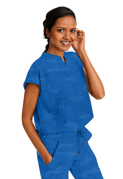 Healing Hands Purple Label Journey Camo Mandarin Collar Scrub Top 2352 - Scrubs Select