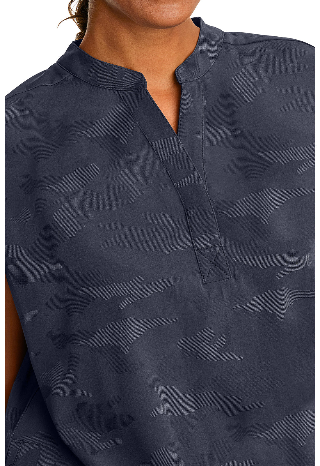 Healing Hands Purple Label Scrubs Camo Journey Mandarin Collar Top 2352 - Scrubs Select