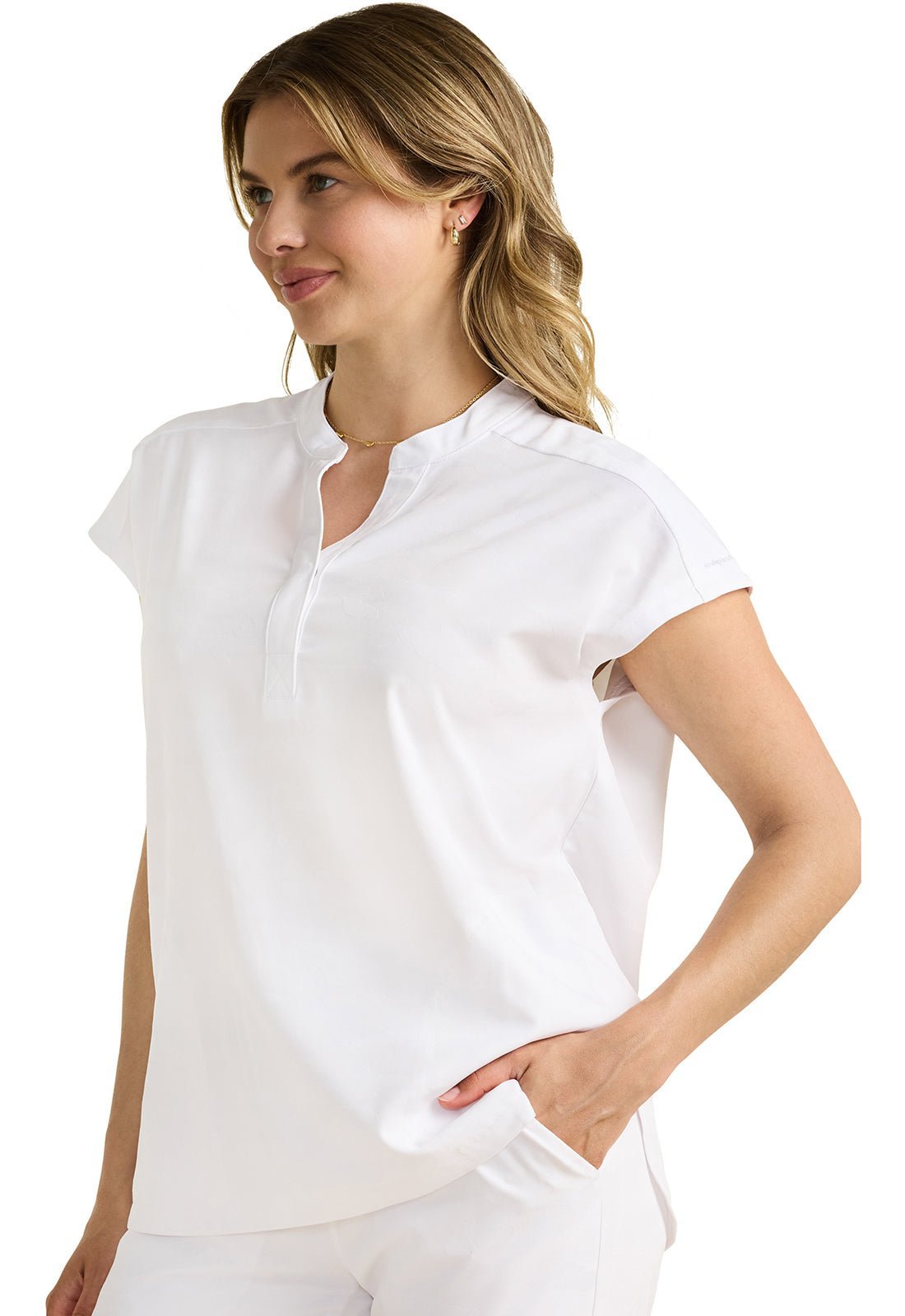 Healing Hands Purple Label Scrubs Camo Journey Mandarin Collar Top 2352 - Scrubs Select