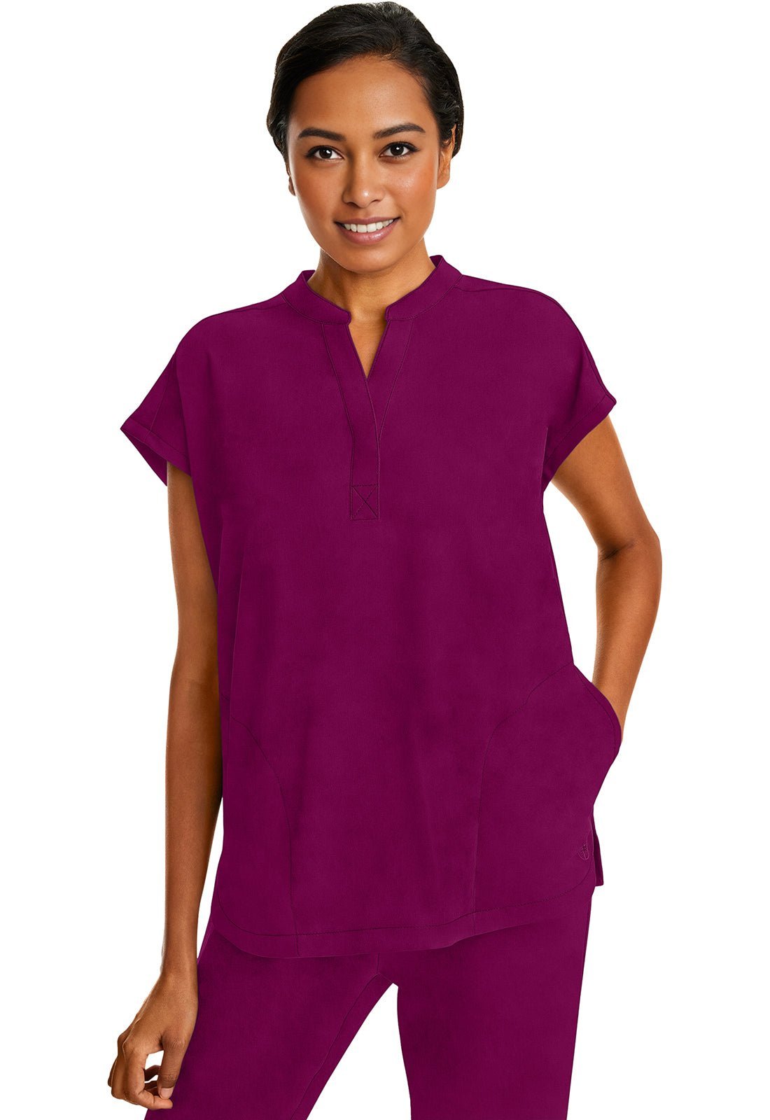 Healing Hands Purple Label Scrubs Journey Mandarin Collar Top 2152 - Scrubs Select