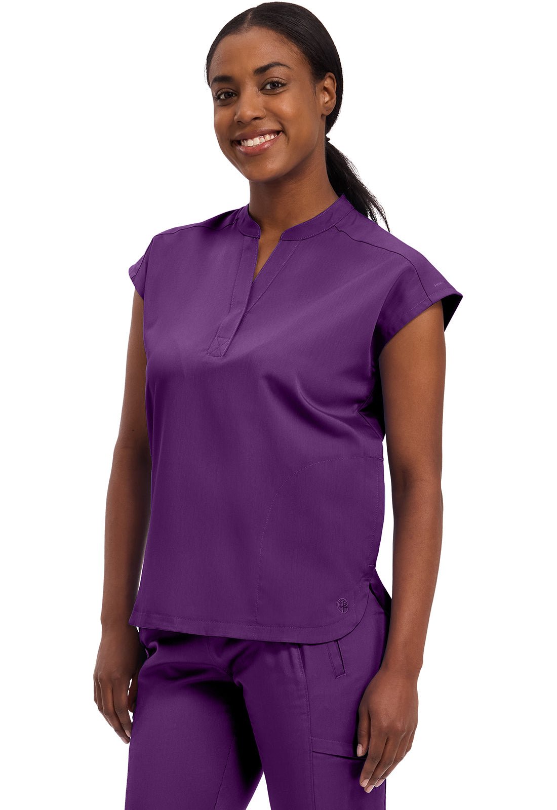 Healing Hands Purple Label Scrubs Journey Mandarin Collar Top 2152 - Scrubs Select