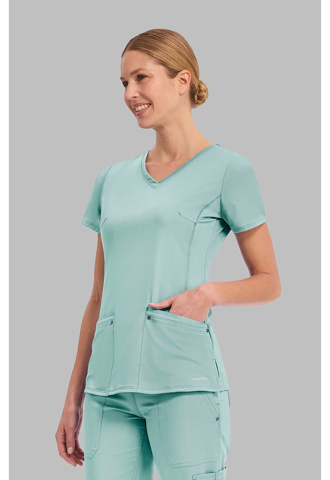 Healing Hands Purple Label Scrubs Juliet V Neck Top 2245 - Scrubs Select