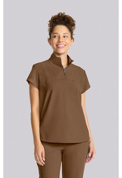 Healing Hands Quest Scrubs Bella Stand Up Collar Top HH752 - Scrubs Select