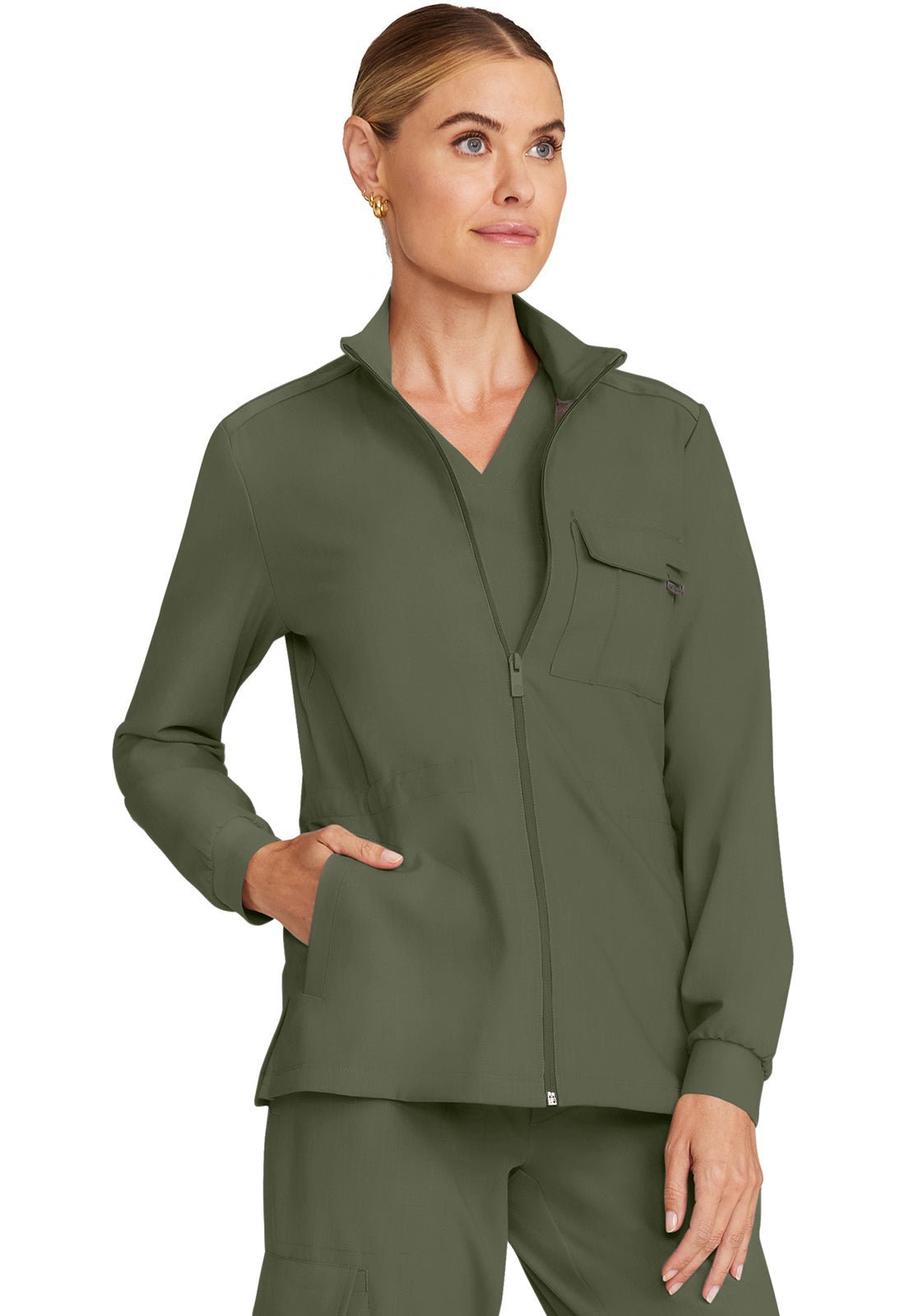 Healing Hands Quest Scrubs Brooks Zip Front Jacket HH360 - Scrubs Select